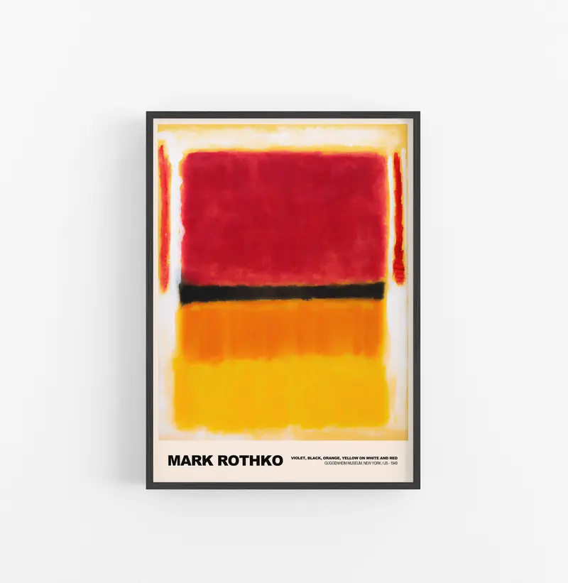 Cuadro Mark Rothko Violet Black Orange Red Yellow