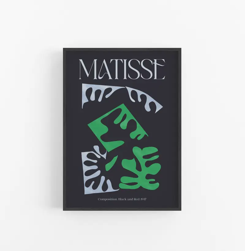 Cuadro Matisse Composition Black And Green