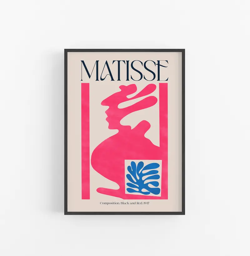 Cuadro Matisse Composition Pink And Blue