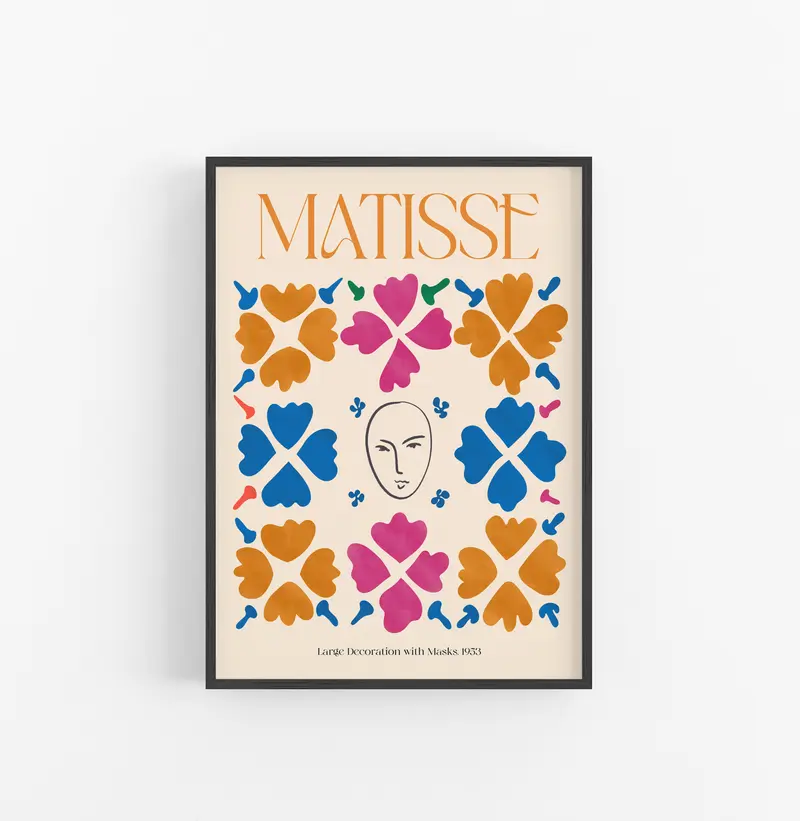 Cuadro Matisse Large Decoration With Masks
