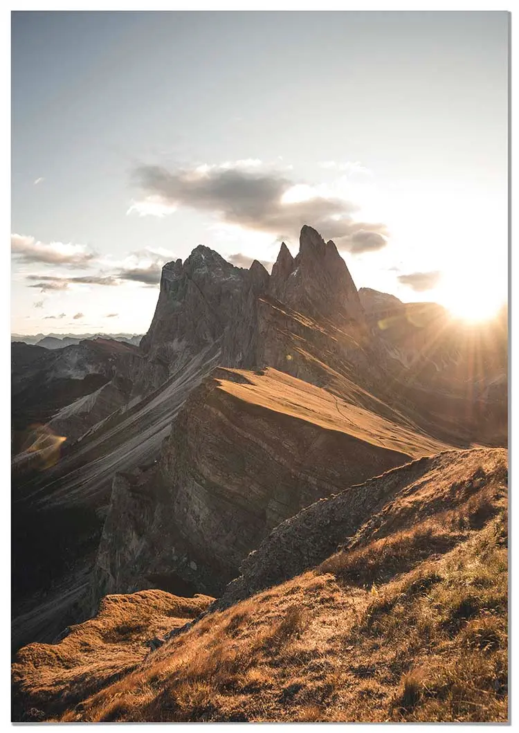 Cuadro Montaña Seceda en Italia