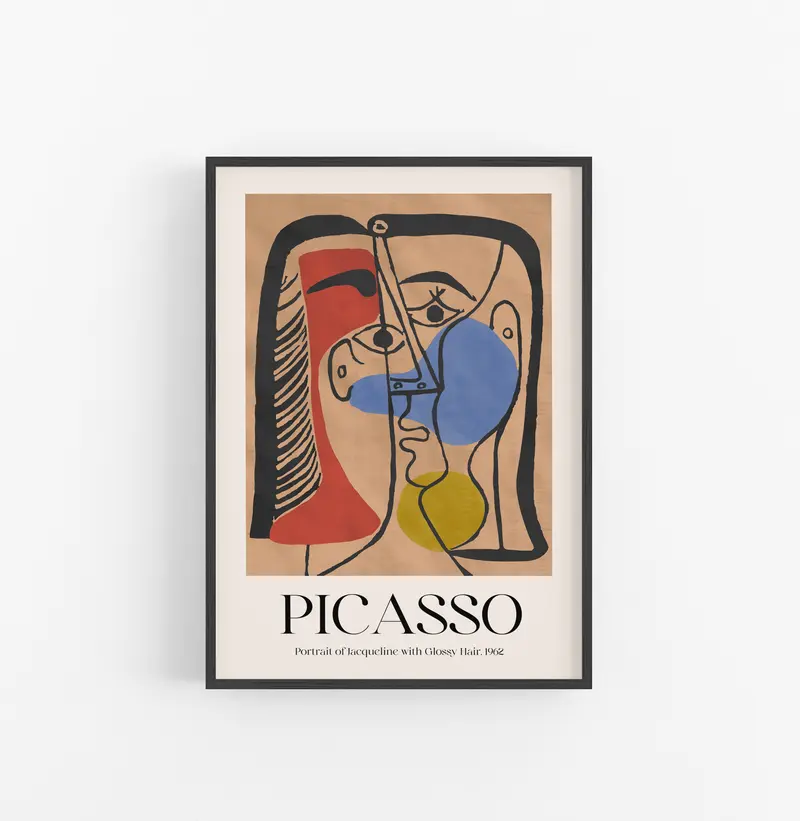 Cuadro Picasso Portrait Of Jacqueline With Glossy Hair