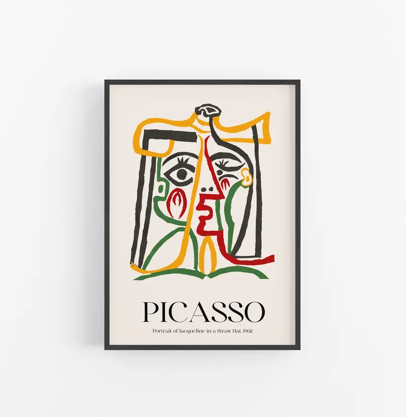 Cuadro Picasso Portrait Of Jaqueline In A Straw Hat