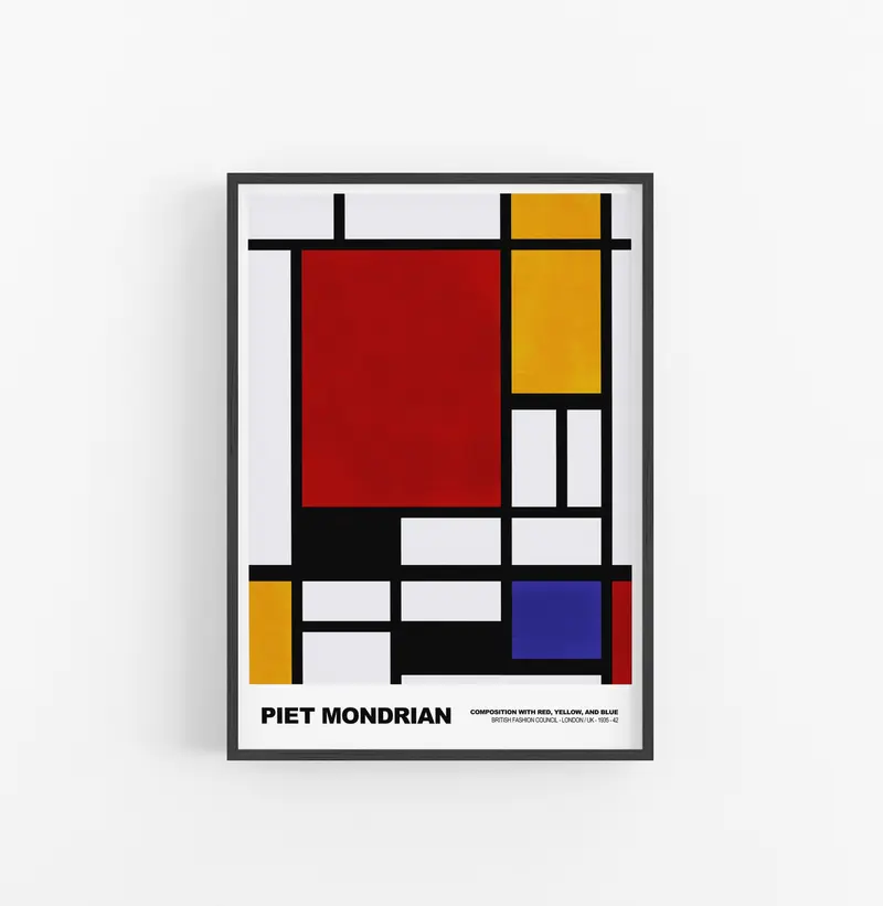 Cuadro Piet Mondrian Composition Red Squares