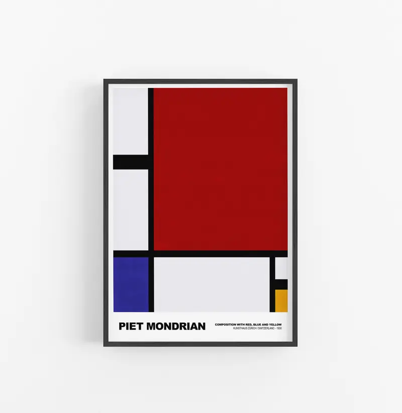 Cuadro Piet Mondrian .composition Wiht Red Blue And Yellow