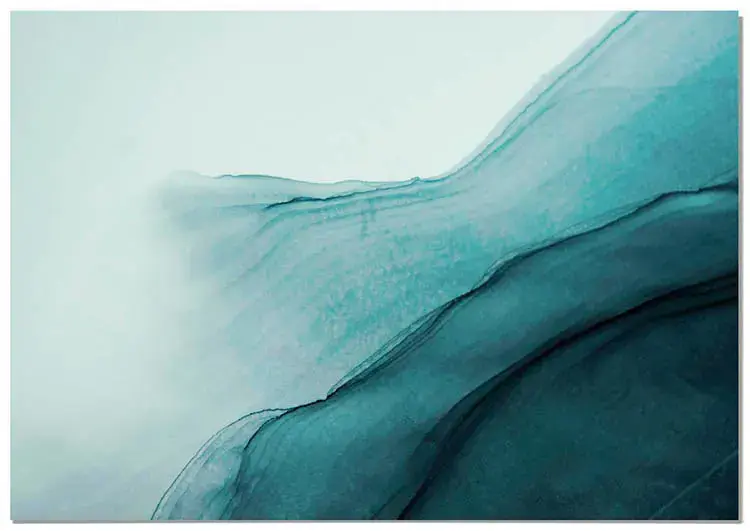 Cuadro Pintura Abstracta Fondo Azulado