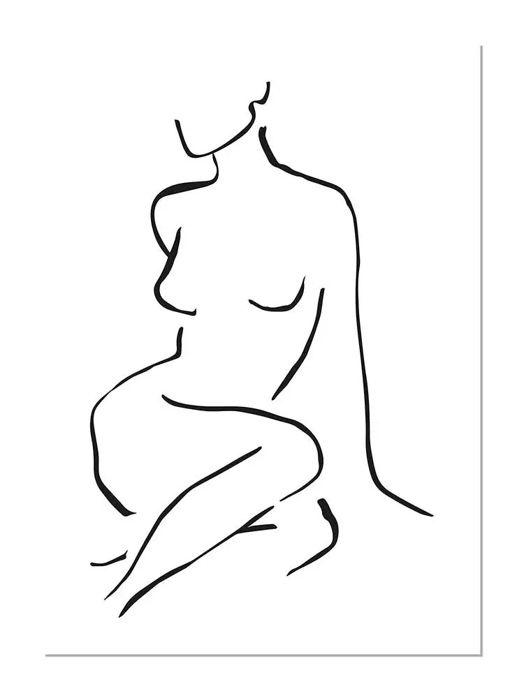 Cuadro Silueta Mujer Frontal