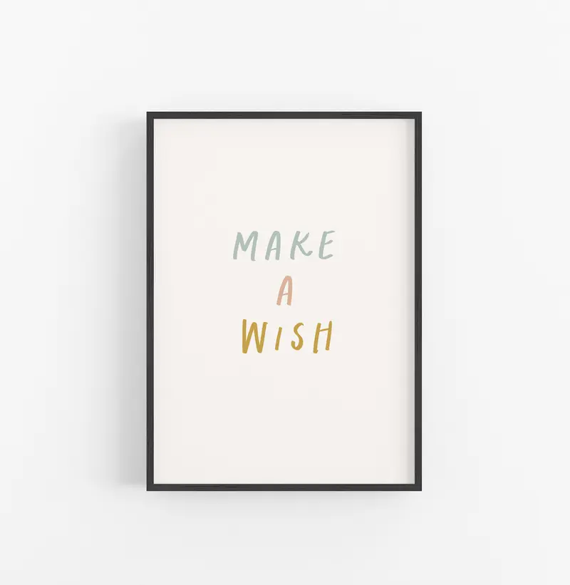 Cuadro Tipografico Minimalista Ocre Menta Rosado