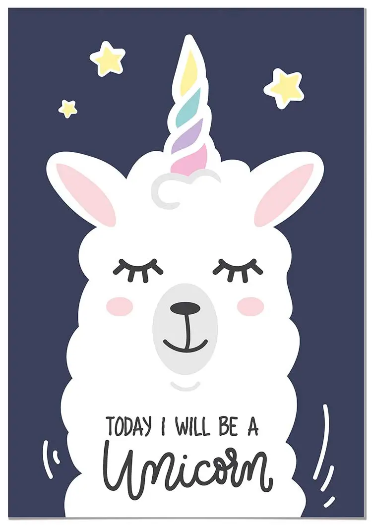 Cuadro Today I will be a Unicorn