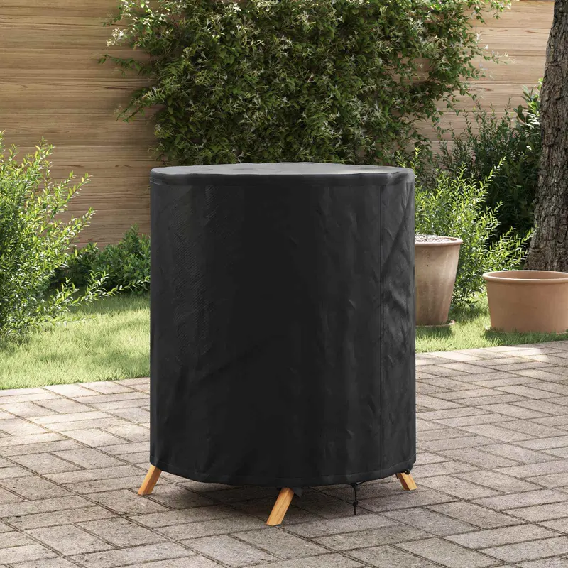 Cubierta de Mesa Liso Negro 62 x 62 x 70 cm tela