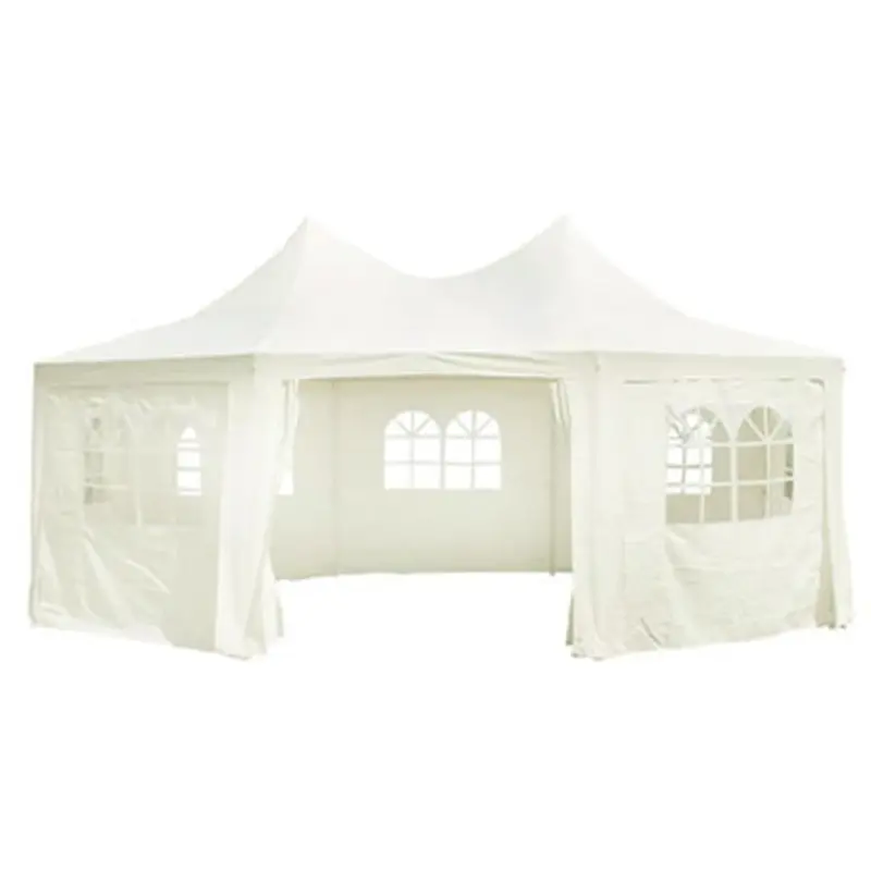 Cubierta de tienda de jardín crema 6 x 4.5 x 3 m tela