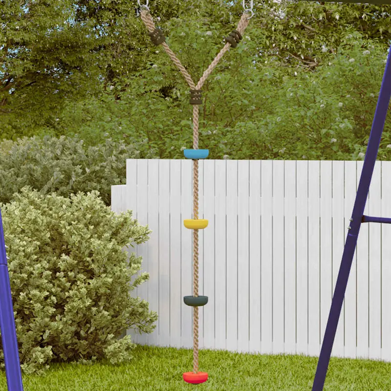 Cuerda de escalada de discos para niños 4 peldaños multicolor