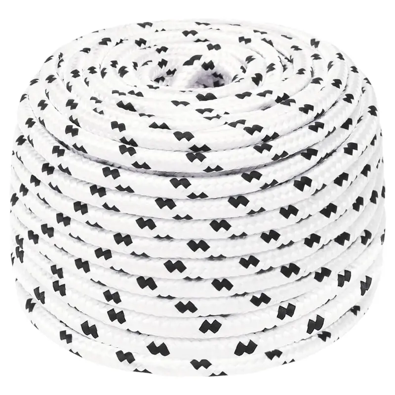 Cuerda para barco trenzada poliéster blanco 10 mmx25 m