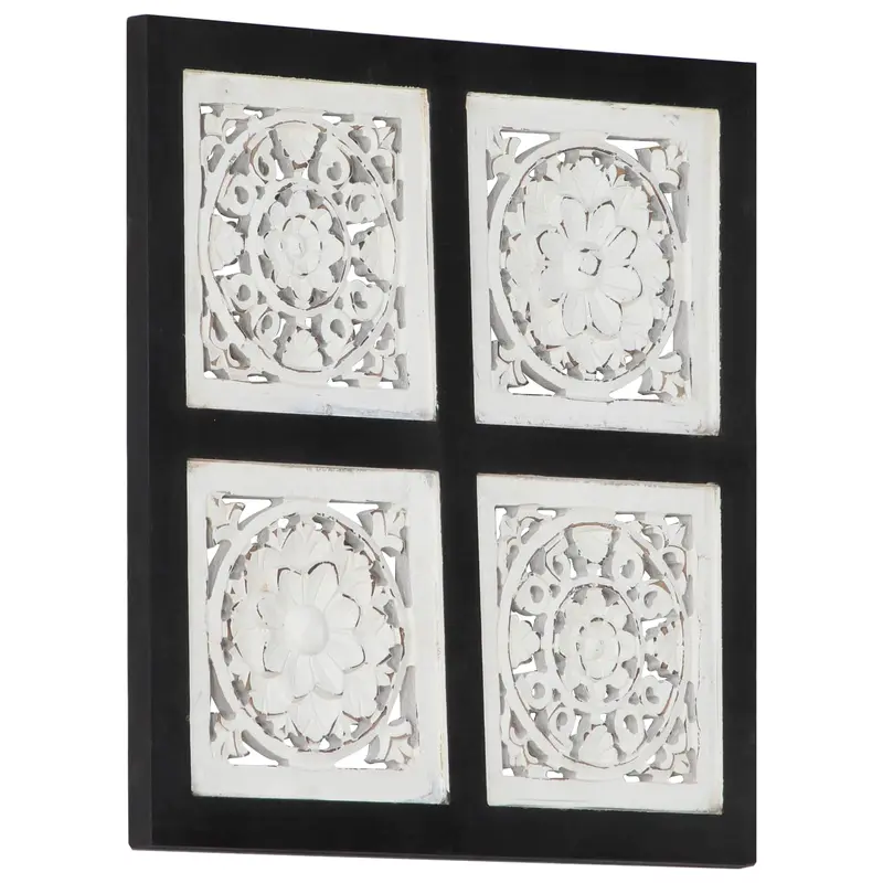 Decoración artística Negro y 40 x 40 x 1,5 cm