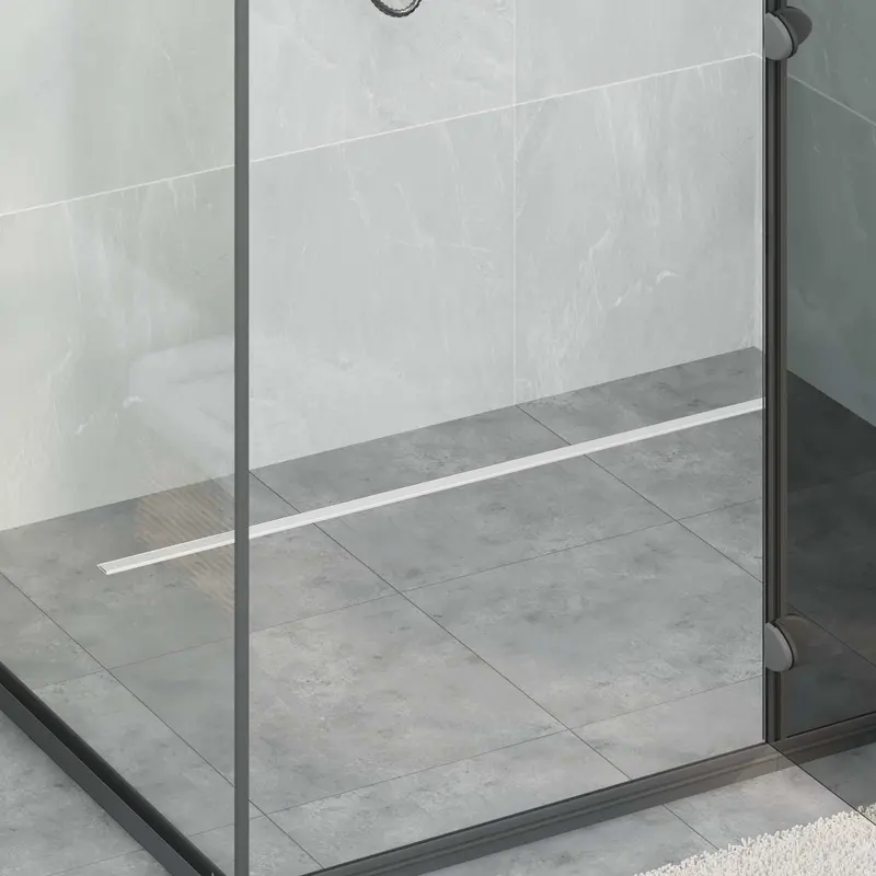 Desagüe de ducha 360° con modelo delgado Plateado 100 cm