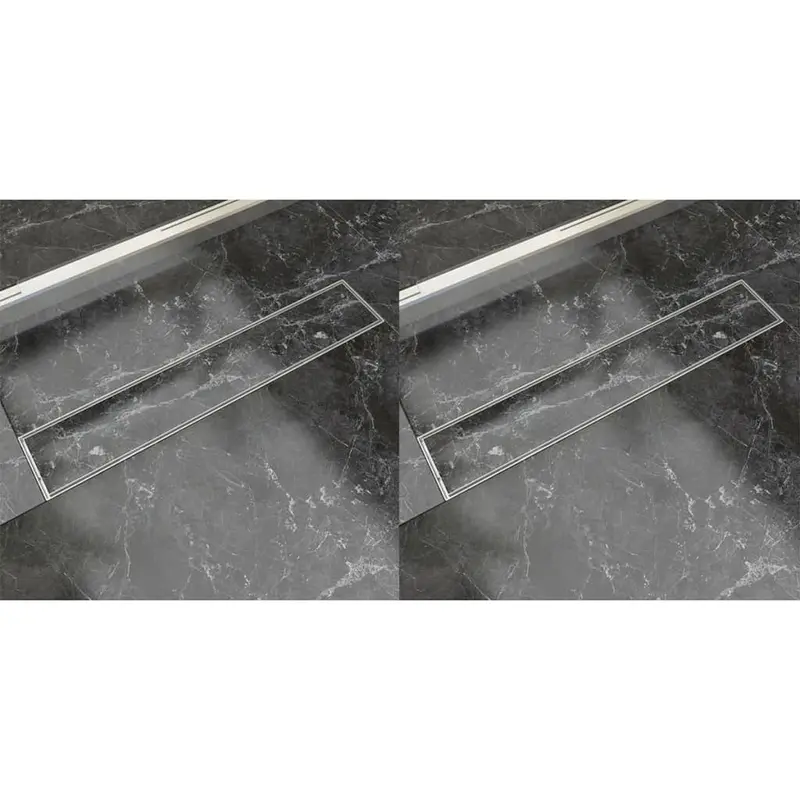 Desagüe ducha lineal 2 pzs burbuja 630x140 mm acero inoxidable