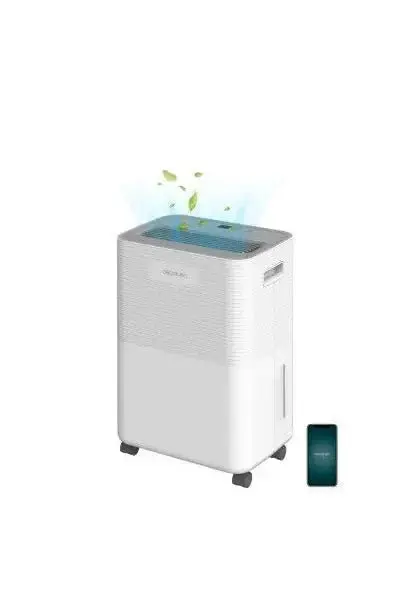Deshumidificador BigDry 8000 Expert Connected de 16 L día con depósito extraíble de 2 L y Función de secado de ropa Cecotec