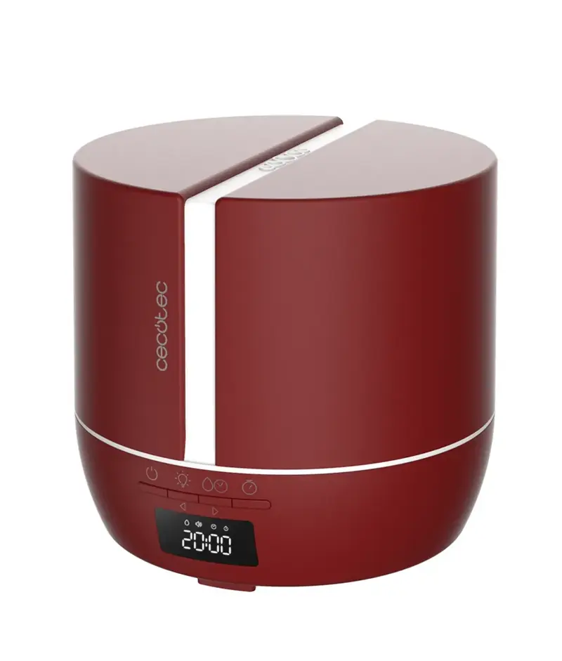 Difusor de aromas PureAroma 550 Garnet 500ml con pantalla LED altavoz bluetooth y temporizador de 12 horas de Cecotec