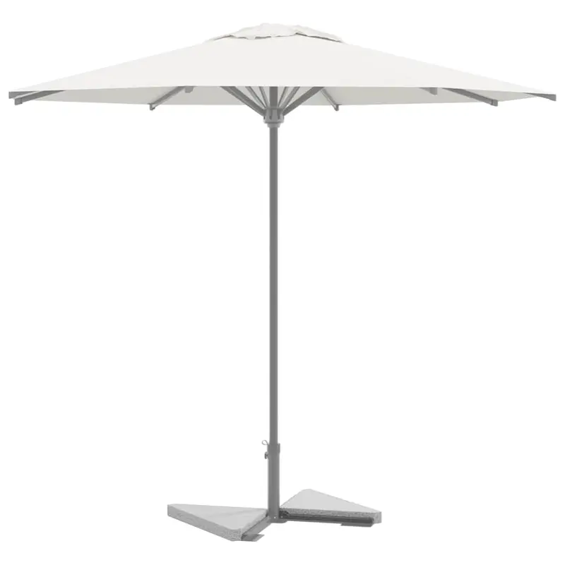 Discos de peso para sombrilla (2 unidades, granito gris, triangulares, 14 kg)