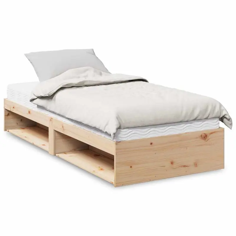 Diván con colchón 100x200 cm madera maciza de pino