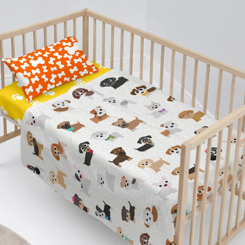 Dogs Juego de sábanas cuna 2 piezas