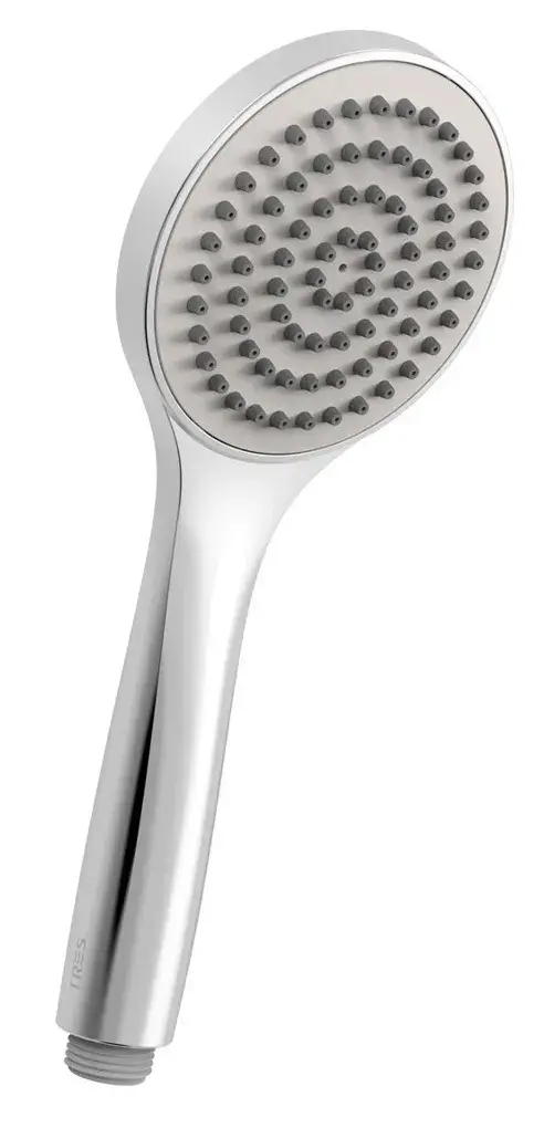 Ducha de mano con boquillas anti calcáreas acabado cromado Complementos Tres
