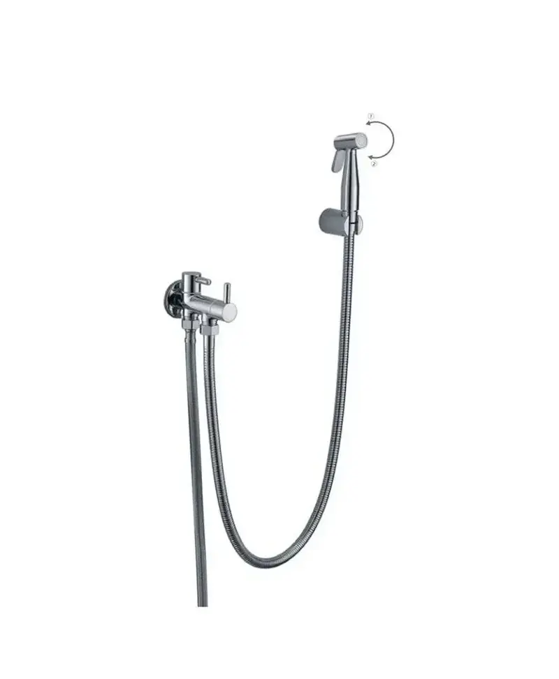 Ducha higiénica con grifo monomando de mango flexible con un acabado cromado Ness de Imex