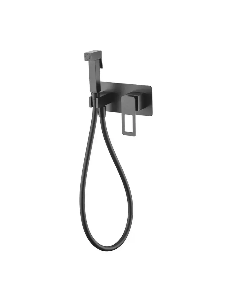Ducha higiénica con grifo monomando fabricado en latón de acabado negro mate Suecia de Imex