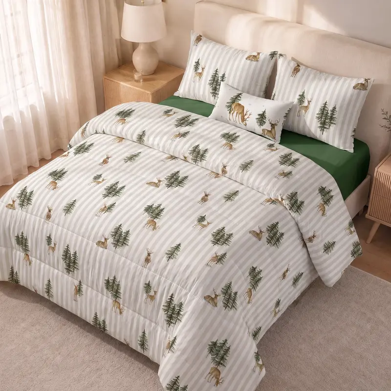 Edredón estampado acolchado Arbolina 35 tacto suave