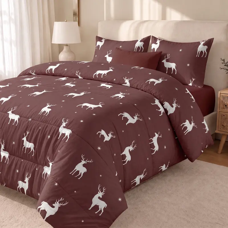 Edredón estampado acolchado Hem tacto suave