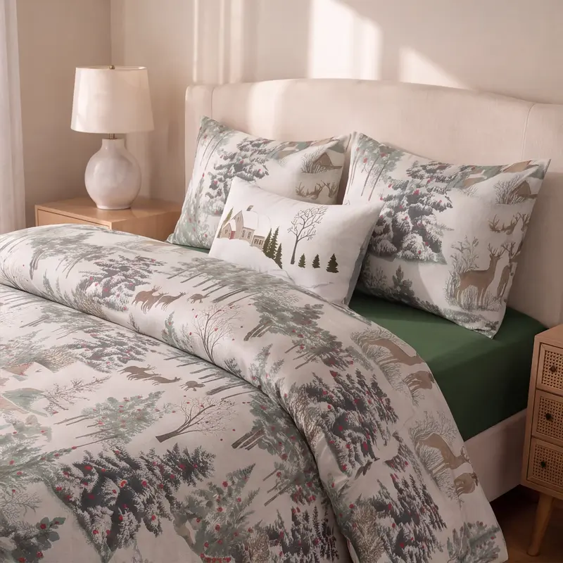 Edredón estampado acolchado Laponia 57 tacto suave