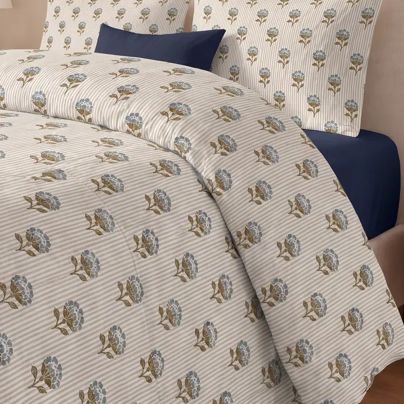 Edredón estampado acolchado Lulina tacto suave