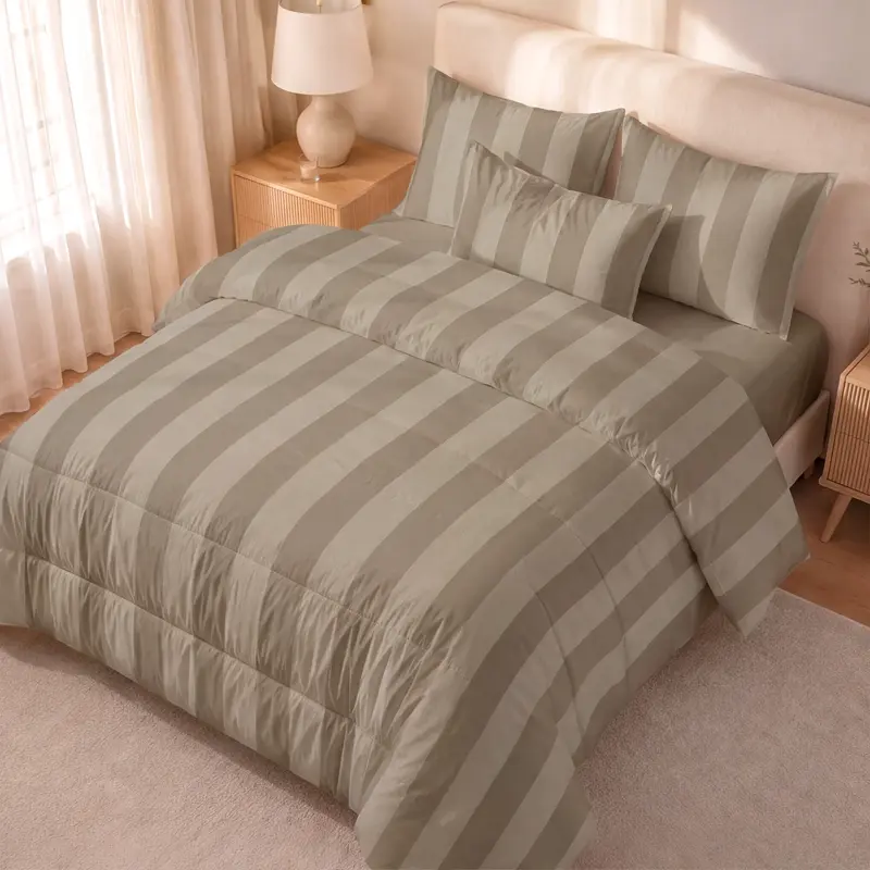Edredón estampado acolchado Romani Marron tacto suave