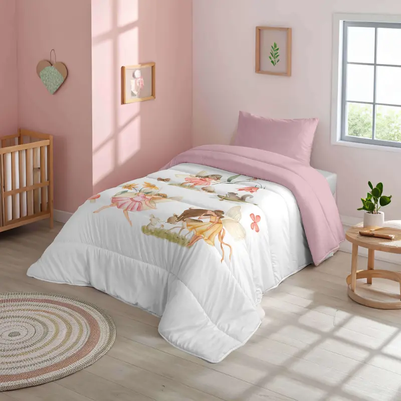 EDREDÓN NÓRDICO ESTAMPADO INFANTIL FLORA