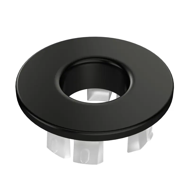Embellecedor rebosadero negro mate con ajuste perfecto para lavabo de Valaz