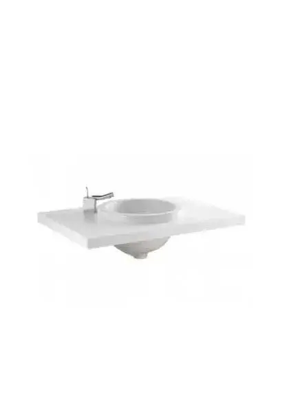 Encimera para Lavabo Encastrar 90 cm MDF Blanco Unisan