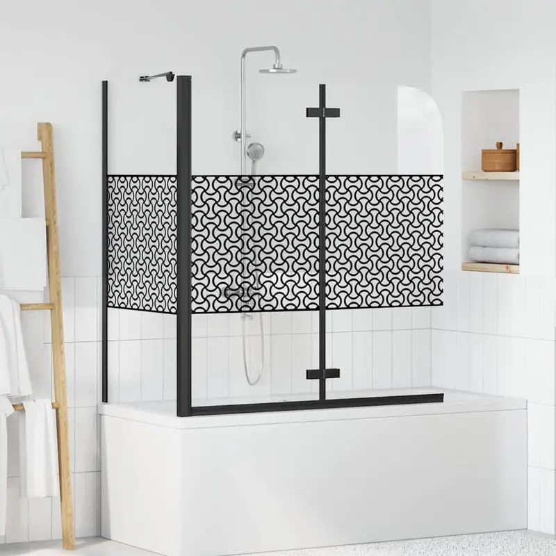 Enclosure para baño Geométrico Manual Negro 120 x 67 x 129 cm