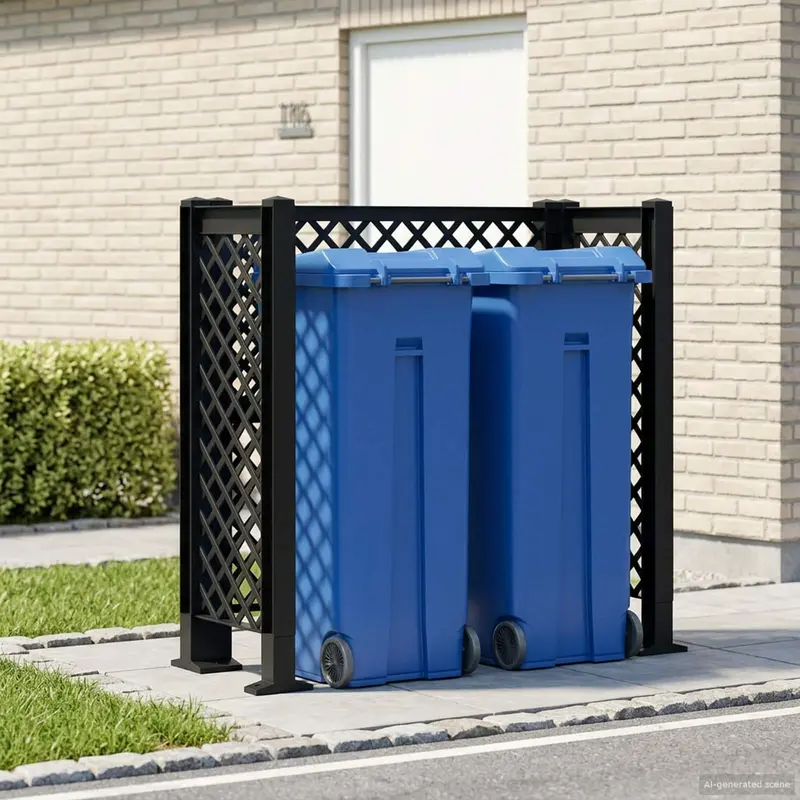 Enrejado de cubo de basura Gris antracita 123 x 47 x 114 cm PP