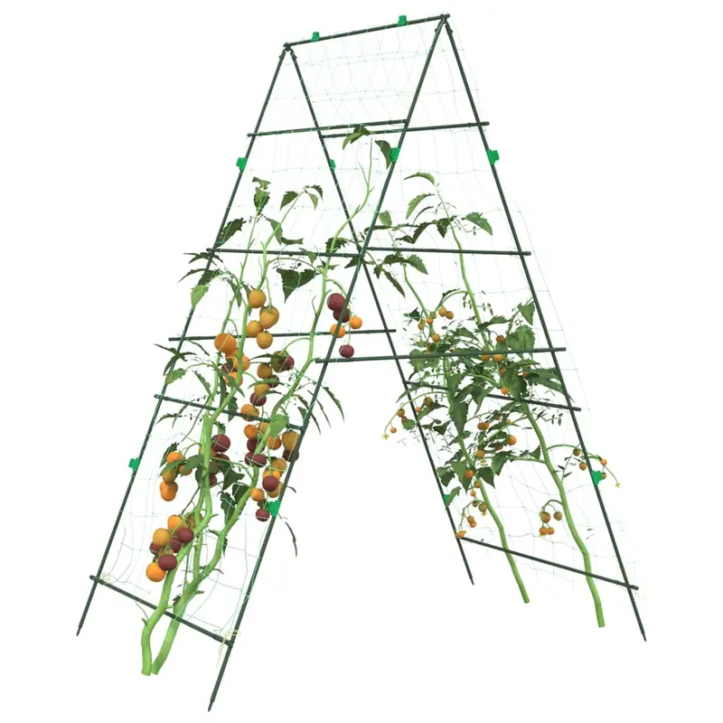 Enrejado jardín plantas trepadoras marco A acero 99x90x175,5 cm