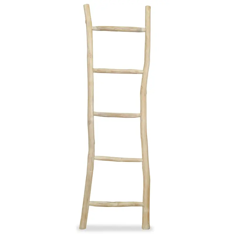 Escalera toallero con 5 peldaños teca 45x150 cm natural