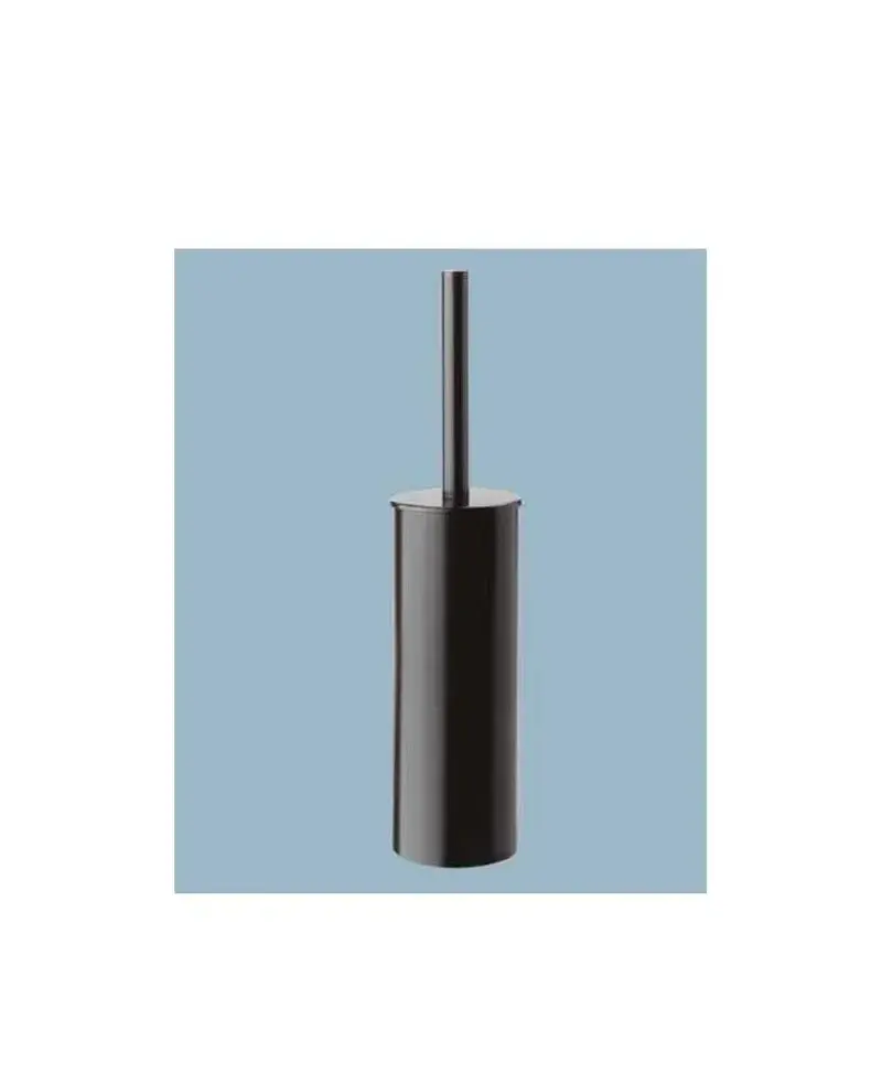 Escobillero de pared en acero inoxidable y acabado oscuro con adhesivo DARK de Aquore