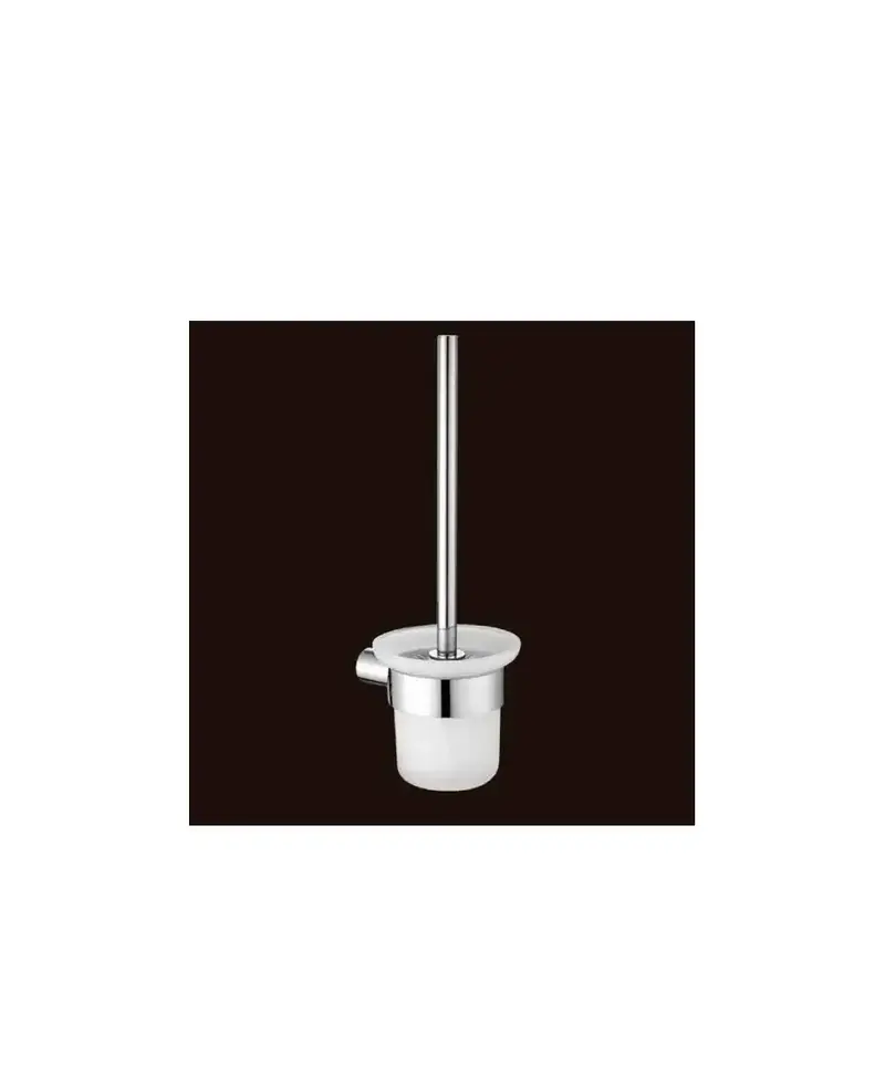 Escobillero de pared latón cromado moderno con fijación por taladro Aquore MOON