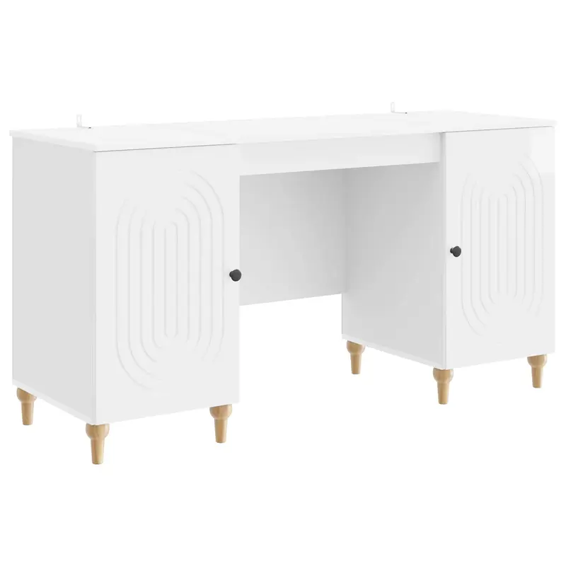 Escritorio Brillante 142,5 x 50 x 75 cm Madera de Ingeniería