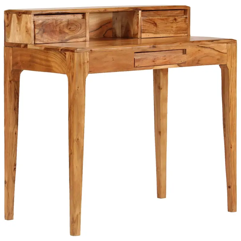 Escritorio con cajones madera maciza 88x50x90 cm