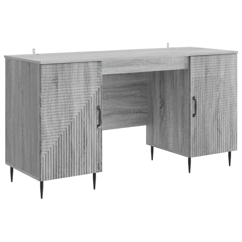 Escritorio Gris Sonoma 142,5 x 50 x 75 cm Madera de Ingeniería