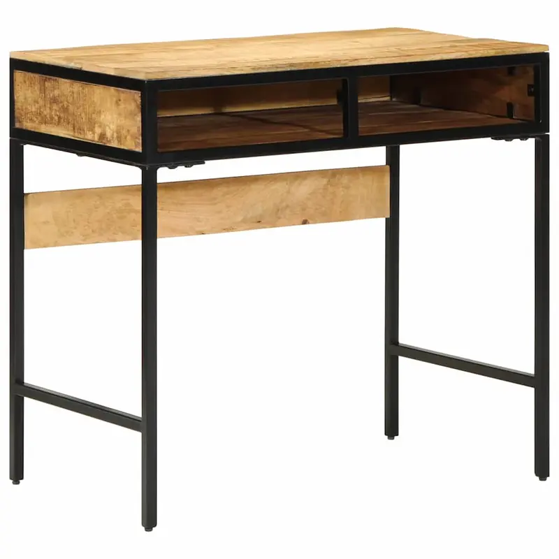 Escritorio Marrón 80 x 50 x 75 cm Madera de mango maciza
