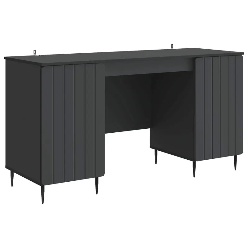 Escritorio Negro 142,5 x 50 x 75 cm Madera de Ingeniería