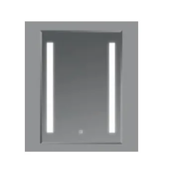 Espejo de diseño rectangular con Iluminación en dos líneas Light LED Kassandra