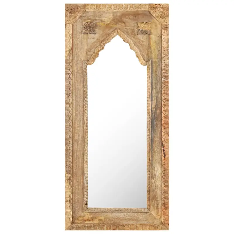 Espejo de madera maciza de mango 50x3x110 cm