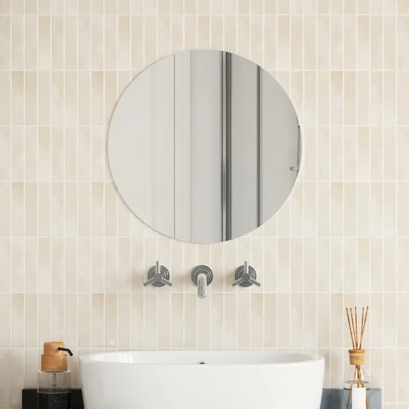 Espejo de pared redondo vidrio 50 cm